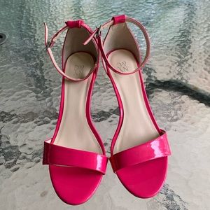 Ny&co hot pink ankle strap heels